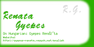 renata gyepes business card